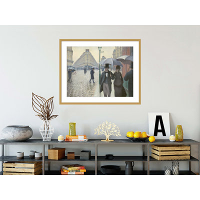 Paris Street; «Rainy Day» par Gustave Caillebotte - Reproduction giclée encadrée