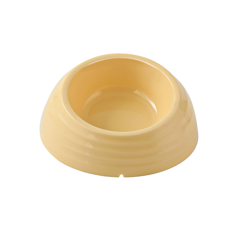 Bol pour chat surélevé en plastique avec conception inclinée, 7,28 po x 2,76 po, Jaune