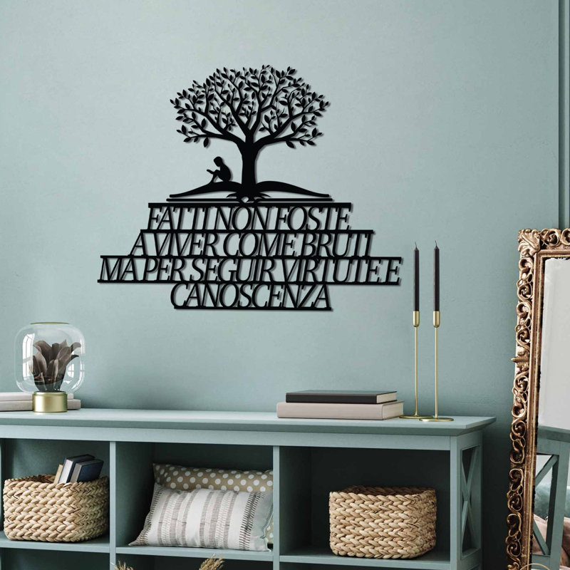 Élégant accessoire mural décoratif en métal, noir, 21,7 po x 18,5 po | Fabrication 100% métal, épaisseur: 0,06 po | Parfait pour la décoration intérieure, l'esthétique moderne, le design durable et durable
