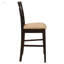 Tabourets à hauteur de comptoir rembourrés beiges et cappuccino (ensemble de 2), confortables et élégants pour les repas décontractés et les conversations
