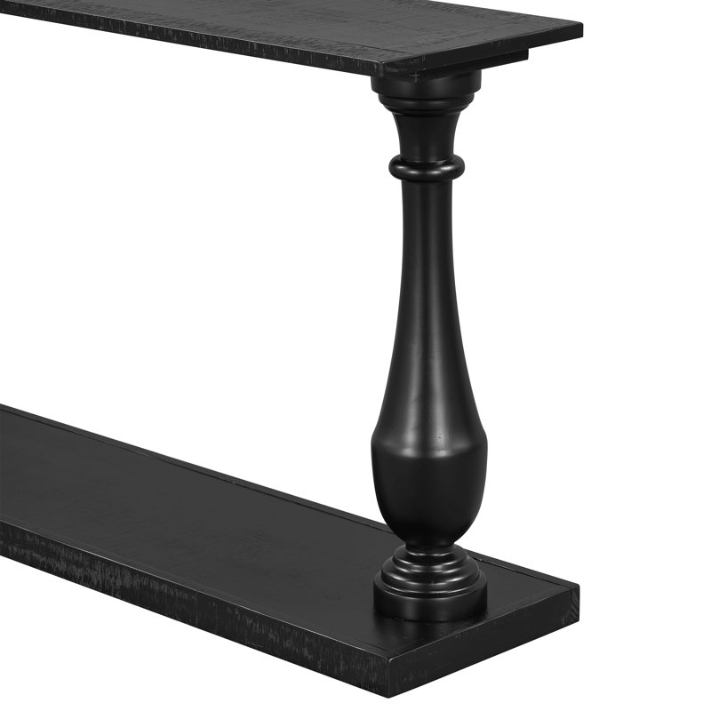 Vintage Sofa Table Console Table With Luxurious Pine Veneer And Elegance Vase-Leg Design,For Living Room Study Room Entryway Bedroom