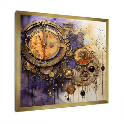 Mauve et jaune, collage intemporel I - Classics, art mural