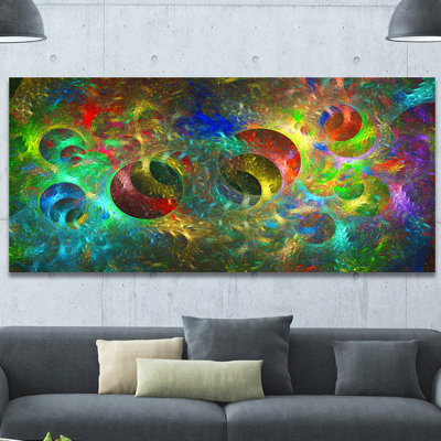 « multi-multicolore circles », impression sur toile tendue