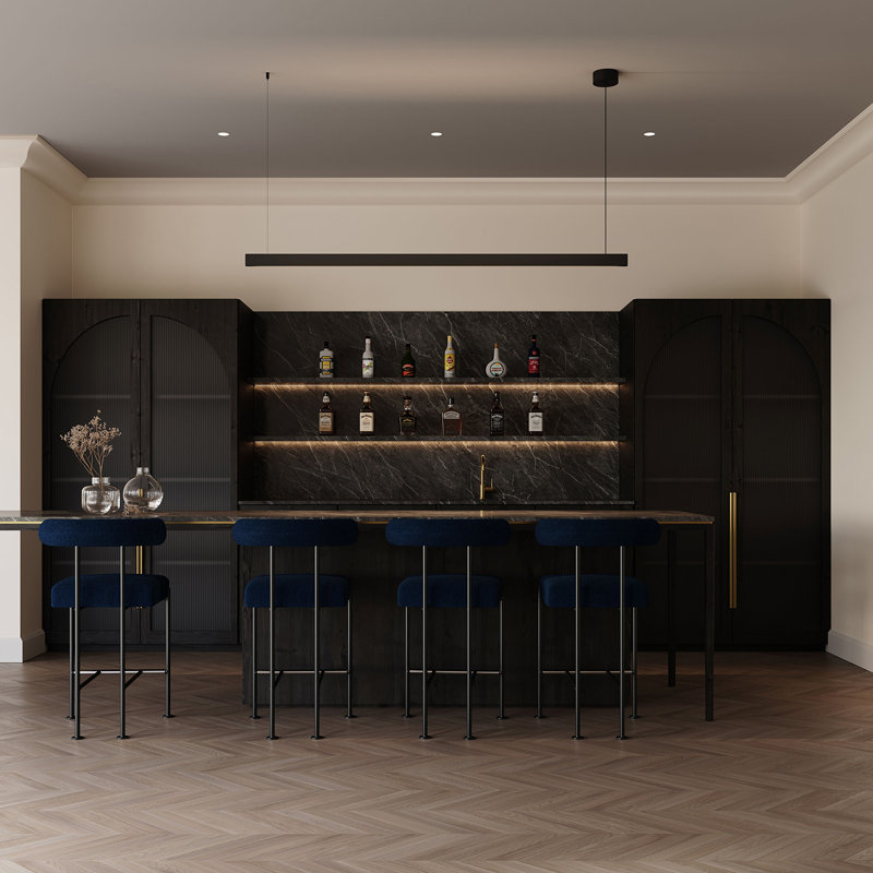 Lithe 1 - Light LED Pendant, 2.25" H x 72" W x 0.75" D, Textured Black