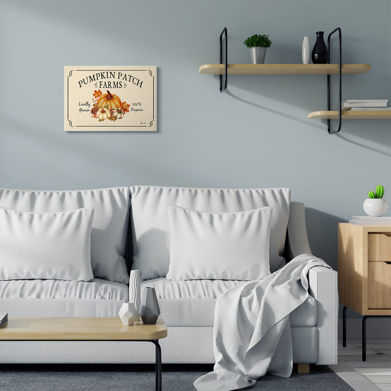 Affiche traditionnelle « Pumpkin patch » par Sheri Hart-impression d’art graphique, Plaque murale