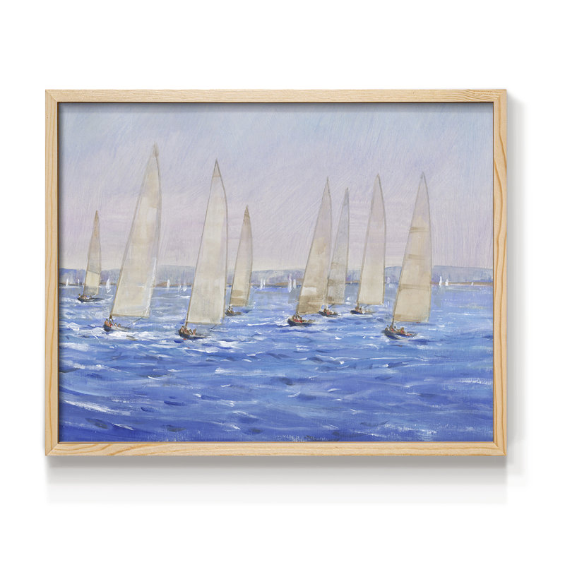 Événement de voile II - reproduction encadrée - réarmable, Naturel, H 22 po x l 28 po