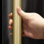 ZLINE Autograph 36 in. Counter-Depth Fridge w/ Water Dispenser in Black Steel & Gold Helix Handles-756469059