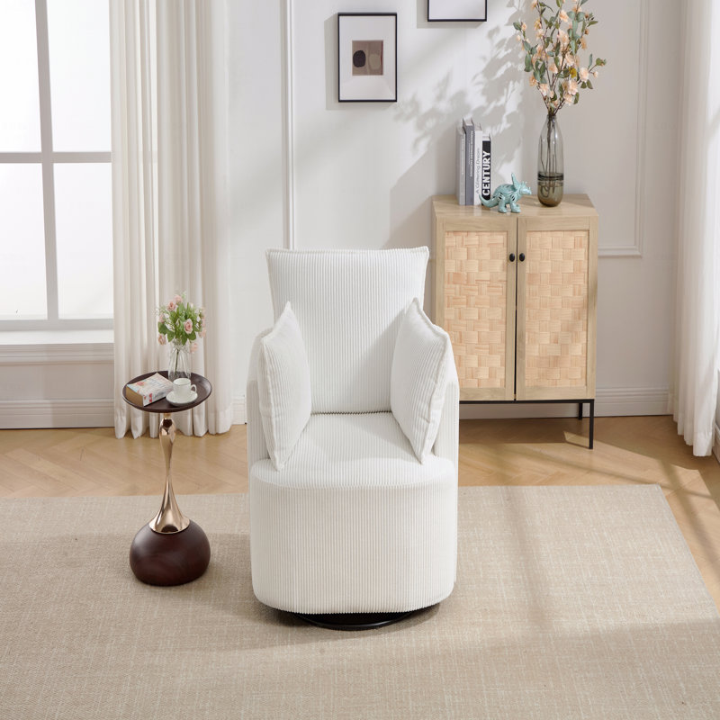Fauteuil d'appoint pivotant de base, Blanc