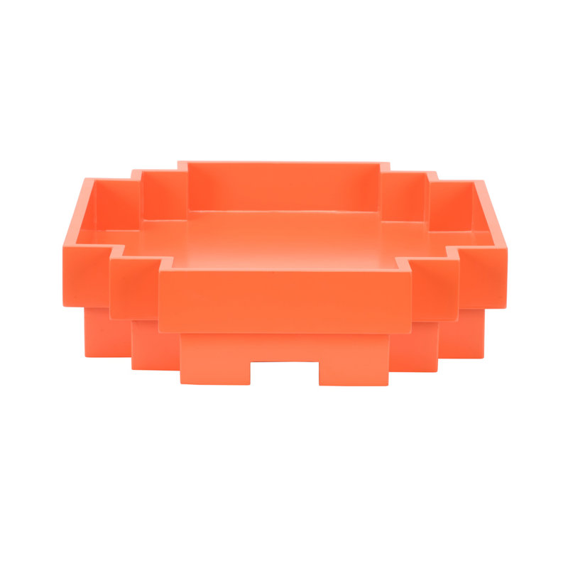 Plateau en bois de style japonais, Orange
