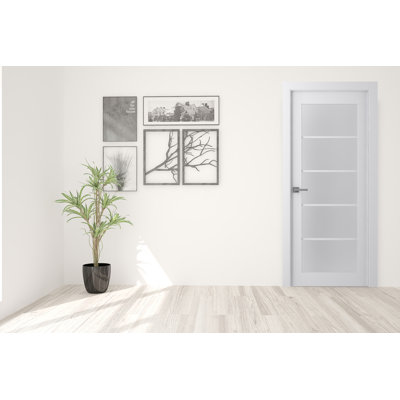 Porte intérieure pré-montée en bois et verre Palladio 5-Lite DIY-Friednly