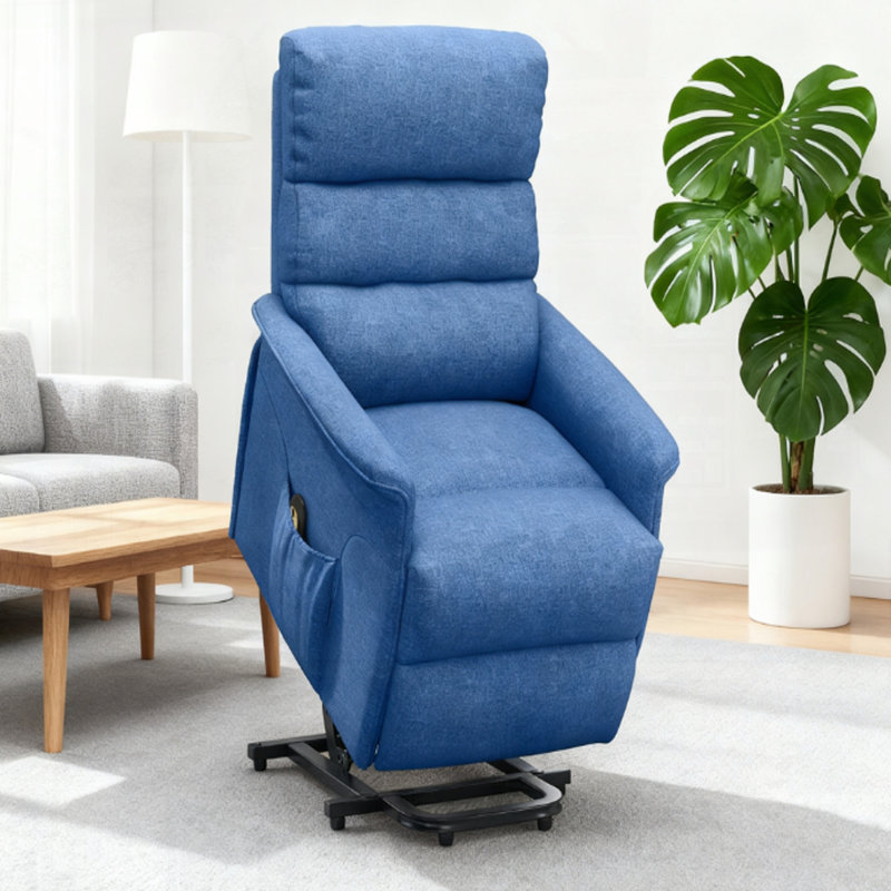 Fauteuil inclinable électrique avec télécommande, Bleu