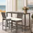 Outdoor Bar Table Patio Bar Height Outdoor Table 55" Long Outdoor Console Table Hot Tub Tall Outdoor Table Wicker Outdoor High Top Pub Serving Table Narrow Outdoor Sofa Sideboard Table Brown