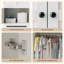 Armoire-penderie à 4 portes avec armoire H 71 po x l 31,5 po Armoire