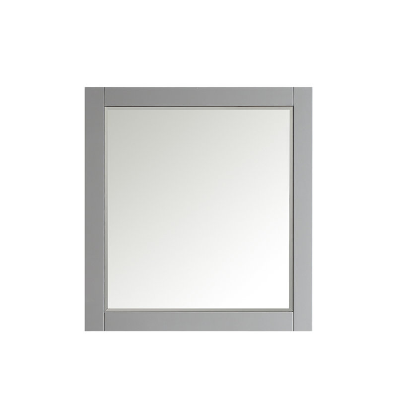 Miroir de salle de bain Dominey, gris, 36 po x 34 po