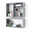  Ensemble de 4 tablettes murales cubiques flottantes pour la découverte de l'espace, gris-65563795