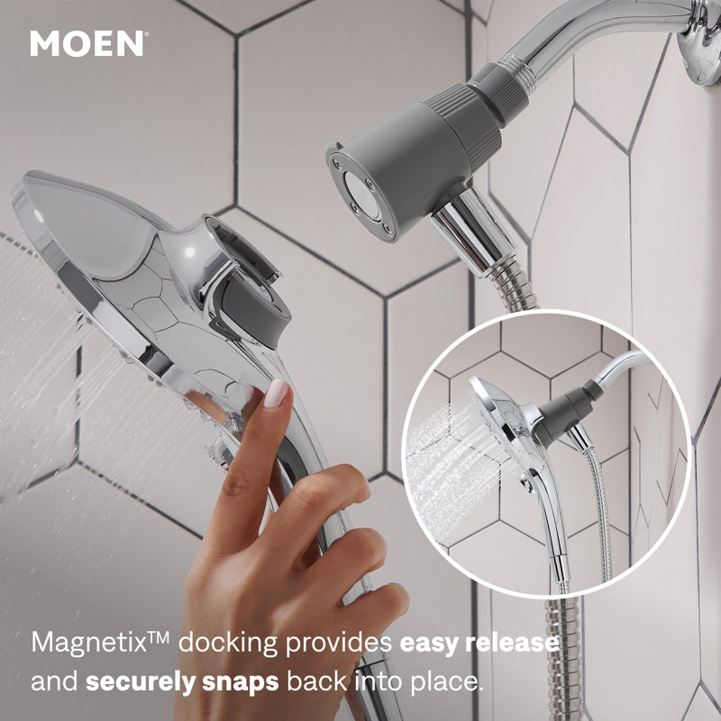 Pomme de douche à main multifonctionnelle avec aimant, Chrome