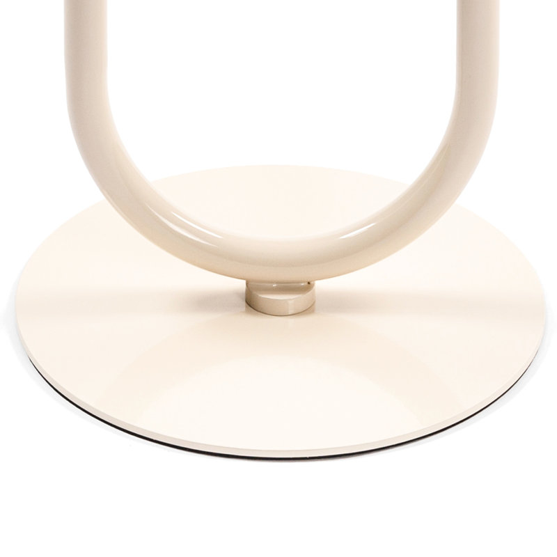 Table basse en métal en forme de lanterne, H 24 po x L 17,7 po x l 17,7 po, Blanc, crème