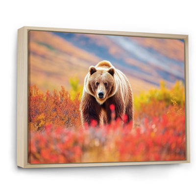 Grizzly en Alaska, paysage I - art mural Alaska