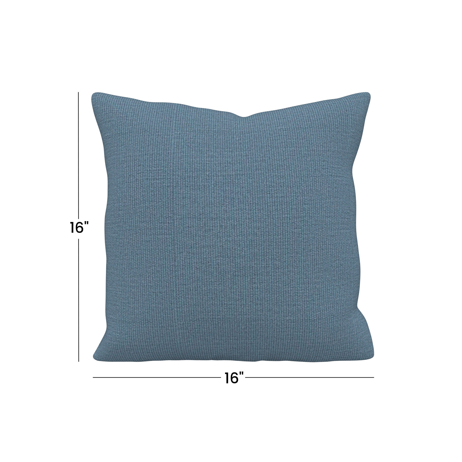 Sunbrella® Throw Pillow, Square 16", Spectrum Denim Sunbrella® Plainweave