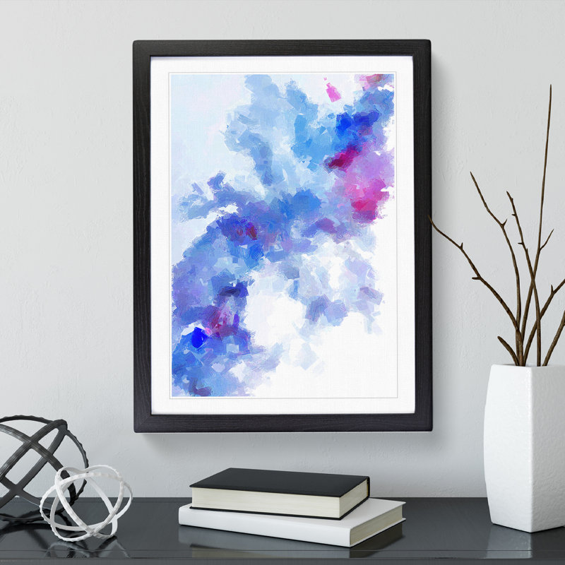 Become One Abstract - Wall Art, White, Black, 64cm H x 46cm W x 2cm D