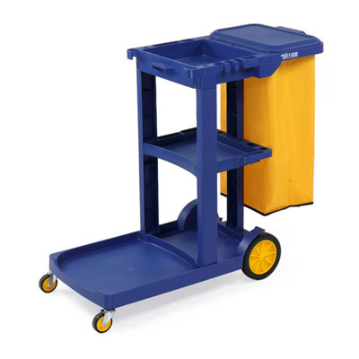 Petit chariot de nettoyage commercial 3 étages