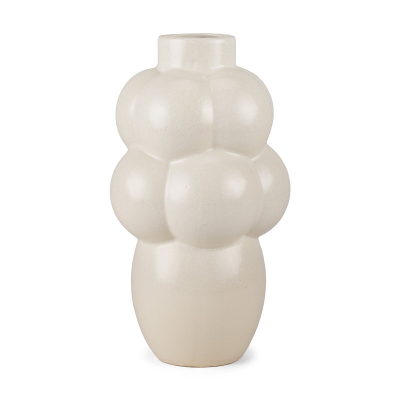 Vase de table 14 "en céramique crème