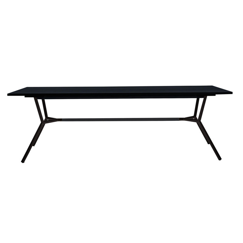 Table de salle à manger Reef, Stratifié haute pression noir, Anthracite, H 29,5 po x l 94,5 po x P 39,38 po