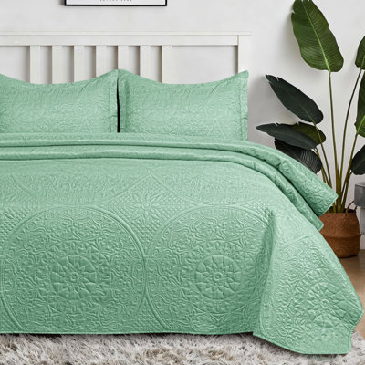 Couvre-lit matelassé à pièces, format king size – Literie réversible ultra douce, confort toutes saisons, couette légère surdimensionnée avec 2 taies d'oreiller (bordeaux)