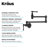 KRAUS Allyn Wall Mount Pot Filler Kitchen Faucet With Retractable Arm In Matte Black-118691271