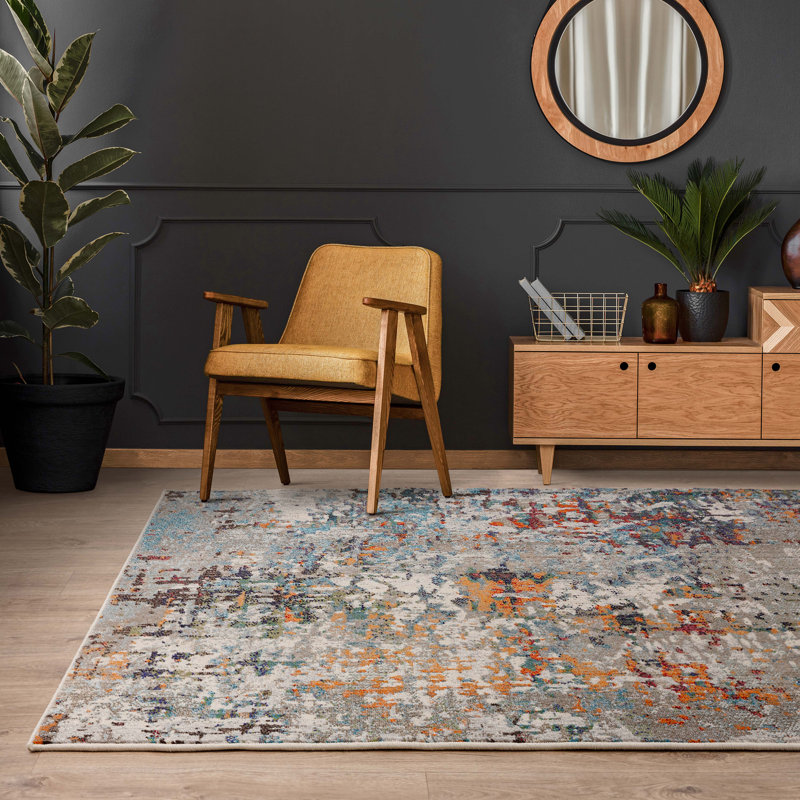 Antebi Abstract Area Rug, Rectangle 80 x 150 cm