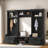 4-in-1 Detachable Hall Tree With Coat Rack And 7 Hooks, 4 Drawers, Cabinets And Shoe Bench-65734526