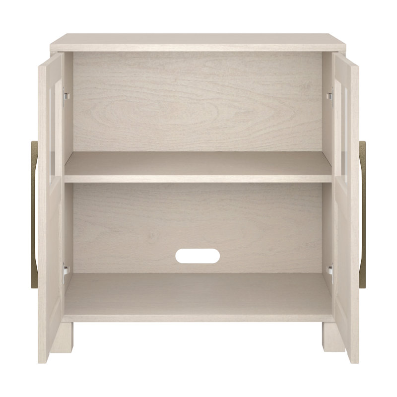 Holbrook 2-Door Accent Cabinet with Adjustable Shelf, Alder White