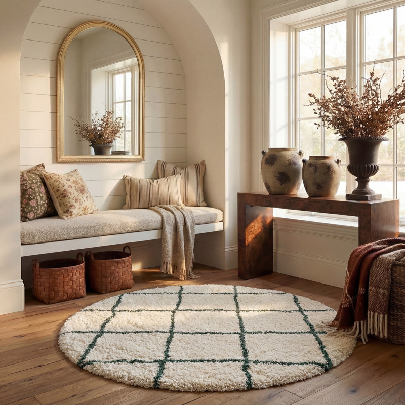Aravis Performance Geometric Rug, Round 7'