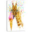 " Giraffe Eating Ice Cream Watercolor "-871725242-857806739