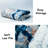 Kasperitis Non-Slip Machine Washable Abstract Area Rug in Blue/White/Grey for Living Room, Bedroom, Hallway Runner Indoor Rugs-2105252617