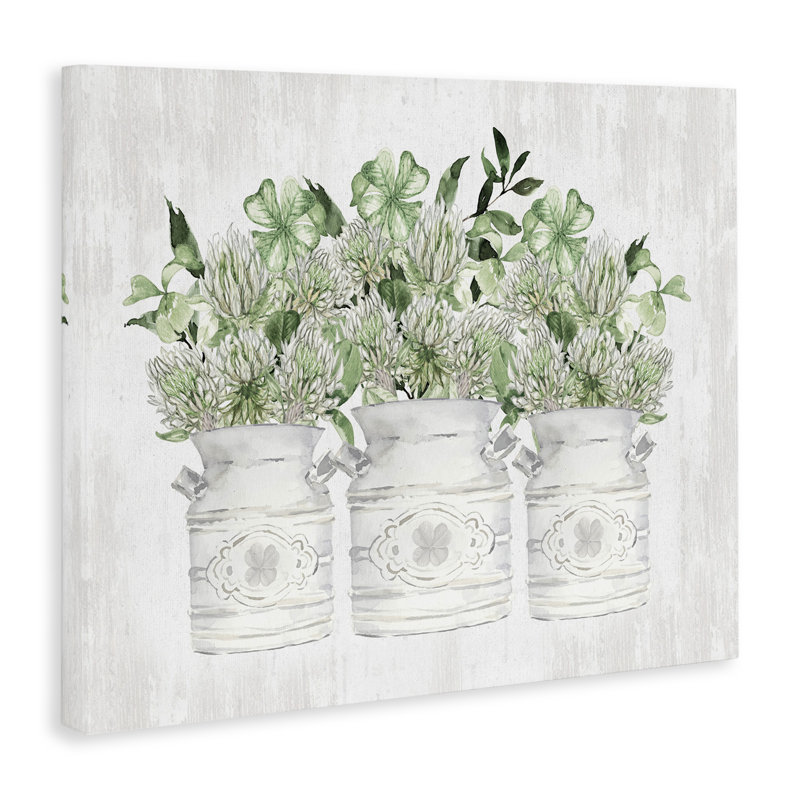 «Rustic Shamrock Bouquets» par impression sur toile tendue et doublée, H 16 po x l 20 po