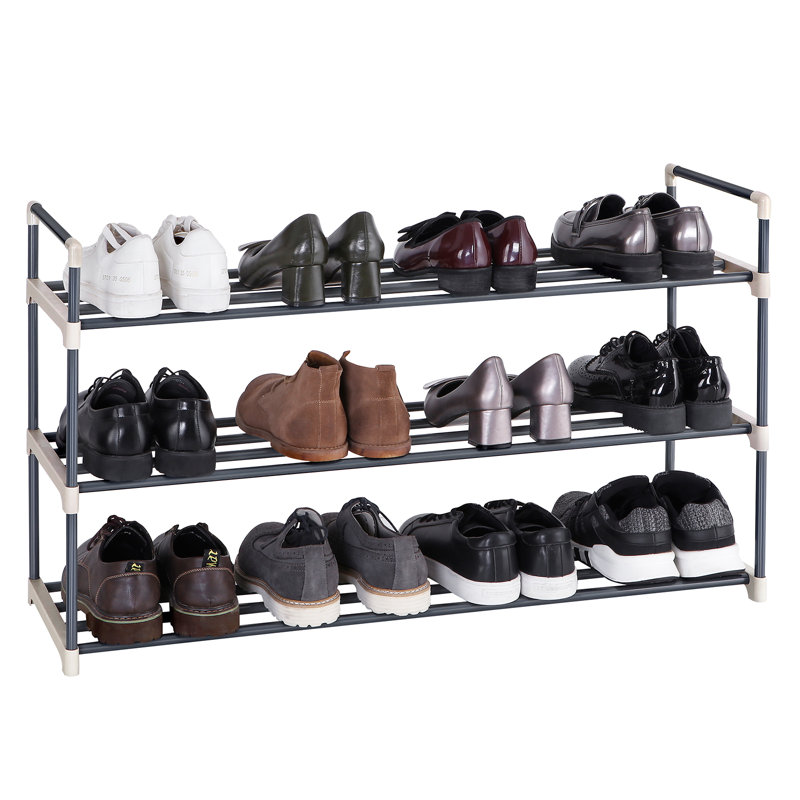 Berowalt 10 Pair Shoe Rack, Grey