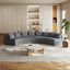 Canapé modulaire en velours côtelé avec 12 coussins Lennon-874046880-899029404