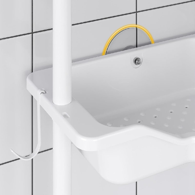 5 Tier Floor Standing Corner Shower Caddy For Bathroom,Rust Proof,Large Capacity