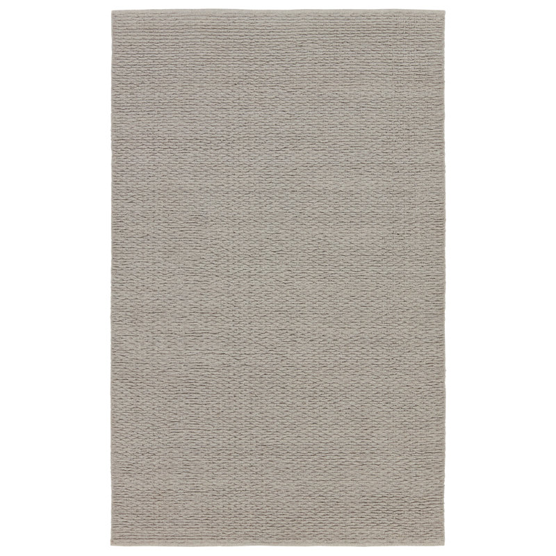 Tapis taupe uni fait à la main Easton (6 pi x 9 pi), Rectangle 6 pi x 9 pi