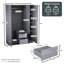 Taniesha 4 Piece Bedroom Set (2 Drawer Bedside Chest X2, 4 Drawer Chest, 3 Door 2 Drawer Wardrobe), (100% FSC)-956632818