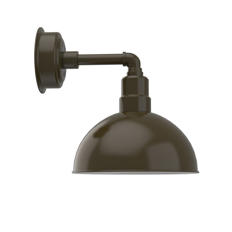 Luminaire de grange 1 lumière DEL Tamia, Bronze acajou, H 12,93 po x l 12 po x P 23,75 po