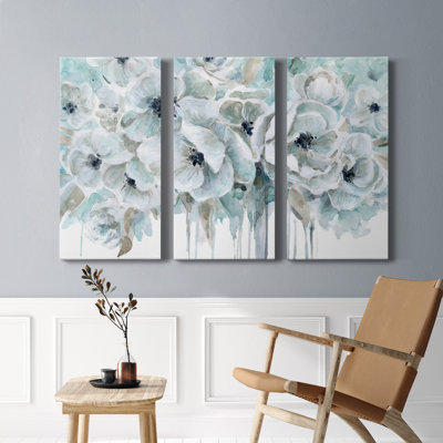 " Teal Harmony II " 3 Piece Art Color Photography Print