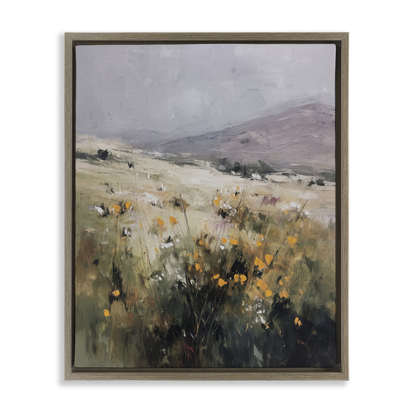 Cadre flottant Verdant Dreams Landscape, design par Svetlana Aleynikova, H 21 po x l 17 po, Cadre flottant orme Montalcino