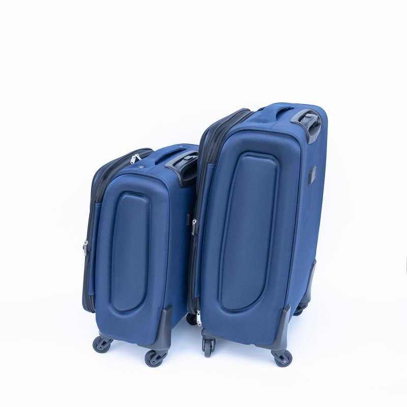 (20 + 24) Ensemble de valises deux pièces Valise à roulettes sans verrous universels BLEU