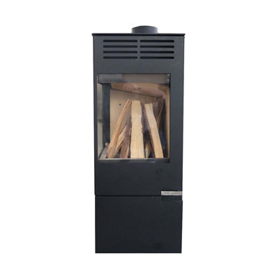 Double-sided viewing fire heating fireplace