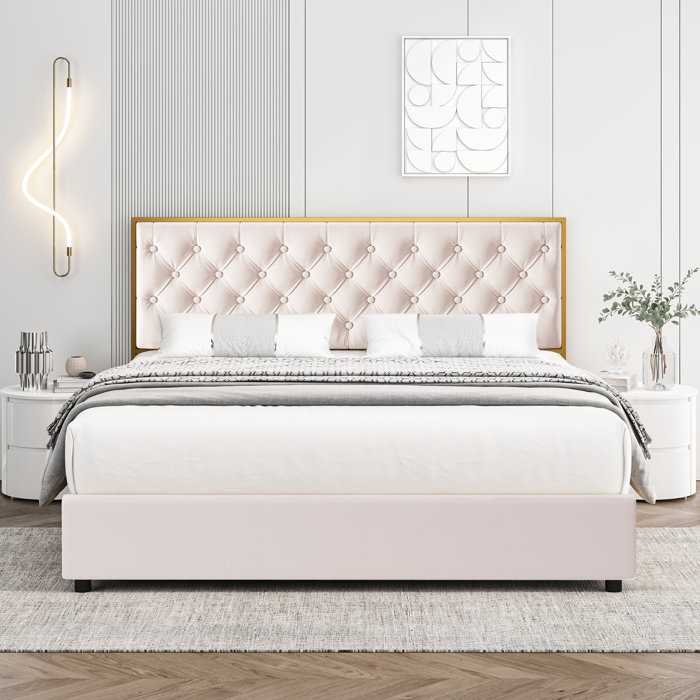 Willa Arlo Interiors Vallie Upholstered Storage Bed & Reviews | Wayfair