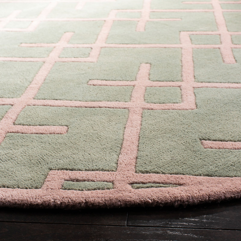 Teresita Hand Tufted Wool Geometric Rug, Rectangle 5' x 8'