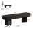 47.24" Black Dining Table Bench, Modern Wooden Bench