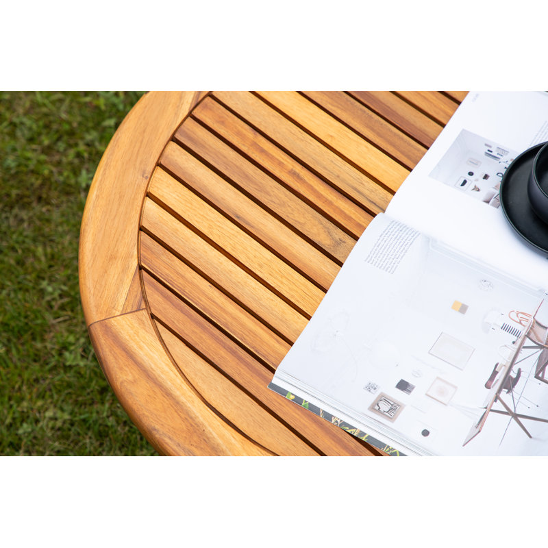 Waupaca Round Acacia Solid Wood Outdoor Coffee Table - 70 cm W 70 cm D